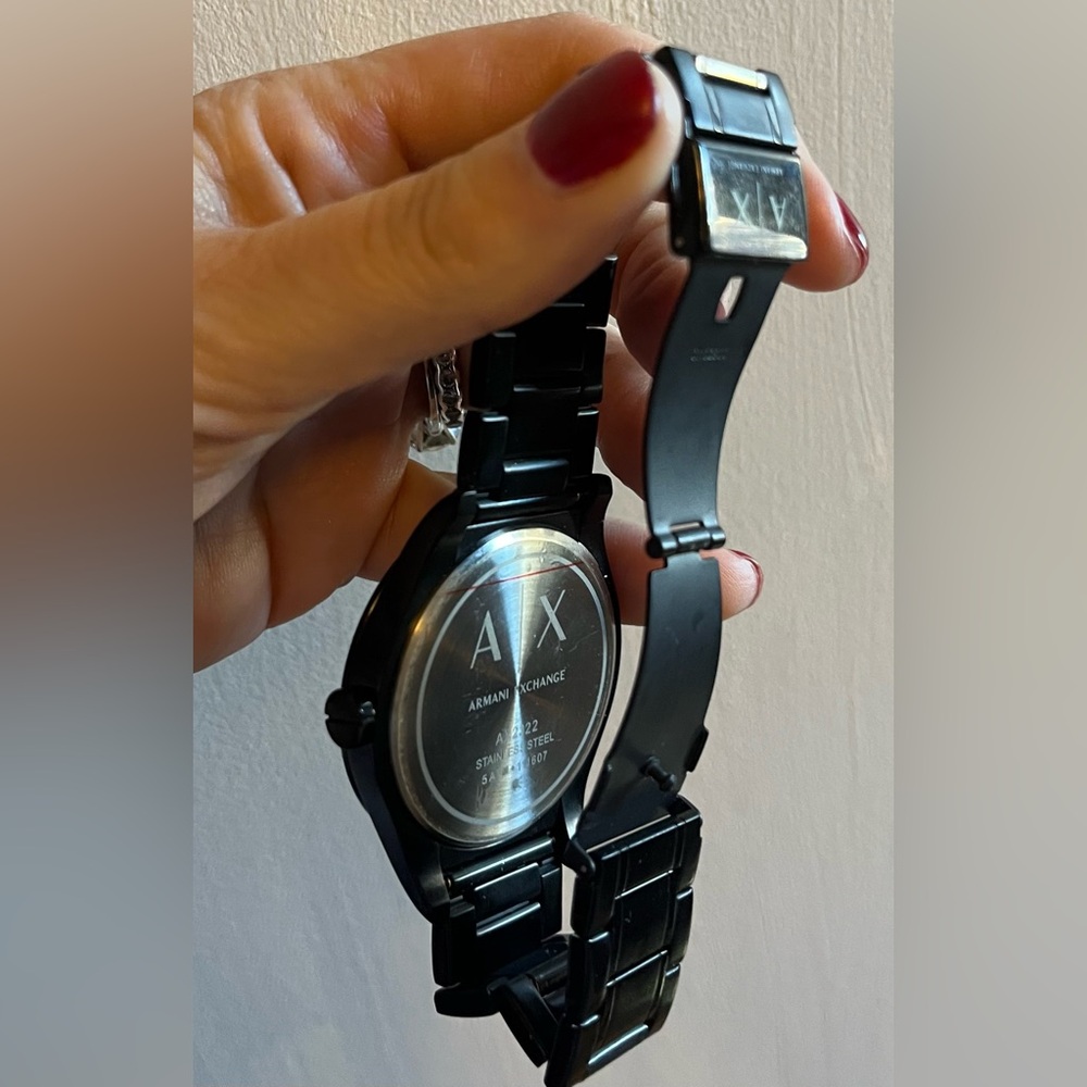 Armani Exchange A/X Black Stainless Steel Case & Bracelet Men’s Watch AX2322 - Picture 16 of 17